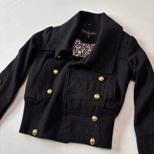 Sz L - Vintage early 2000s Baby Phat Crop Wool Jacket military style